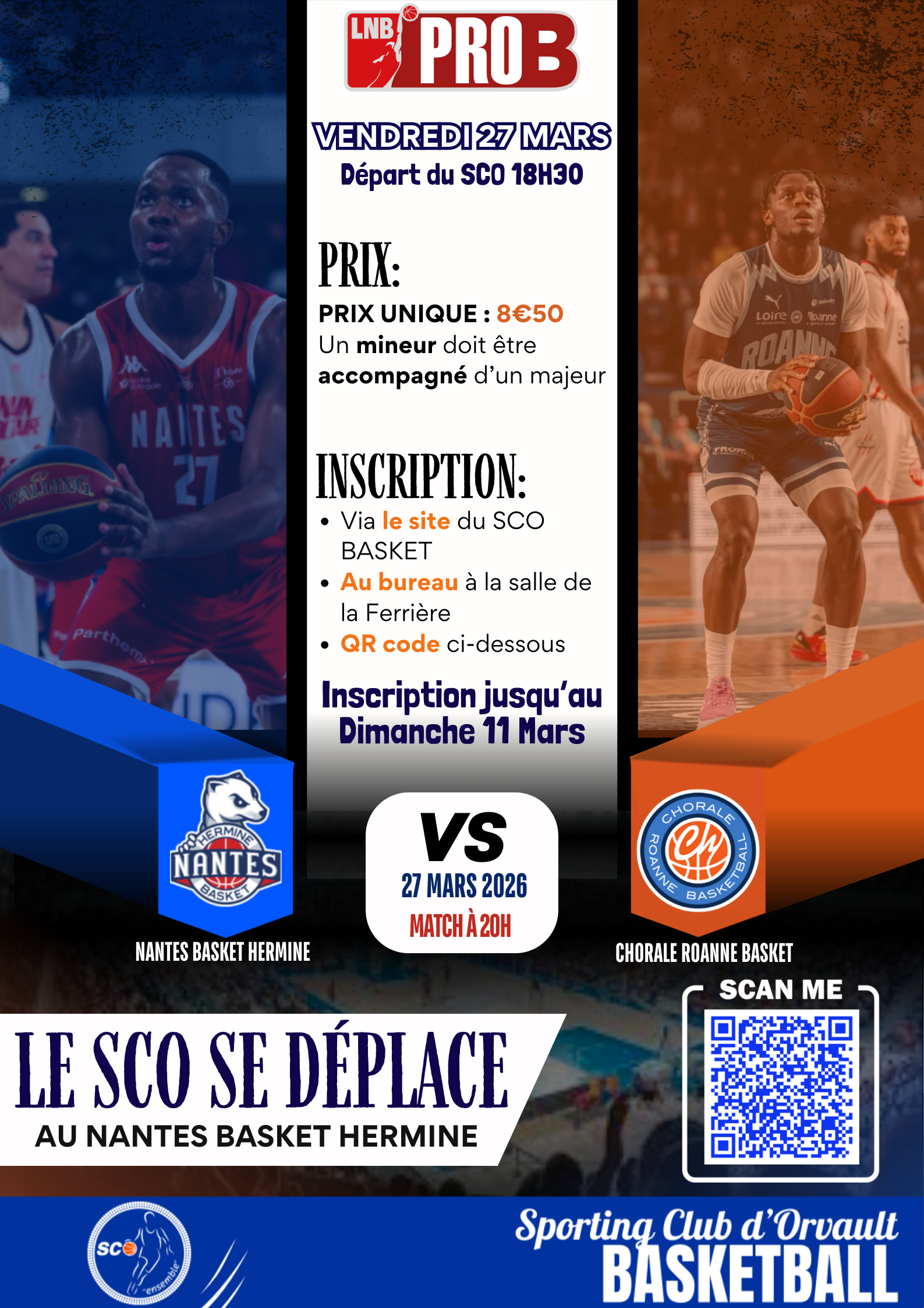 equipe basket stage sco orvault